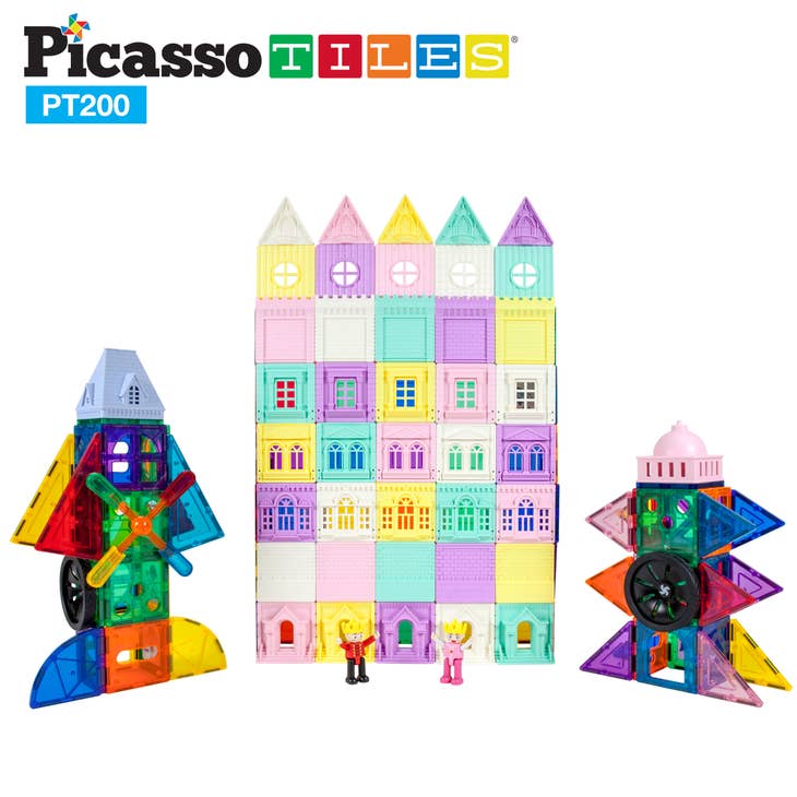 PicassoTiles 200 Piece Castle Tileset