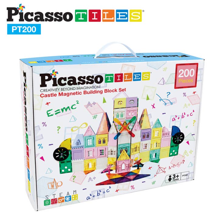 PicassoTiles 200 Piece Castle Tileset