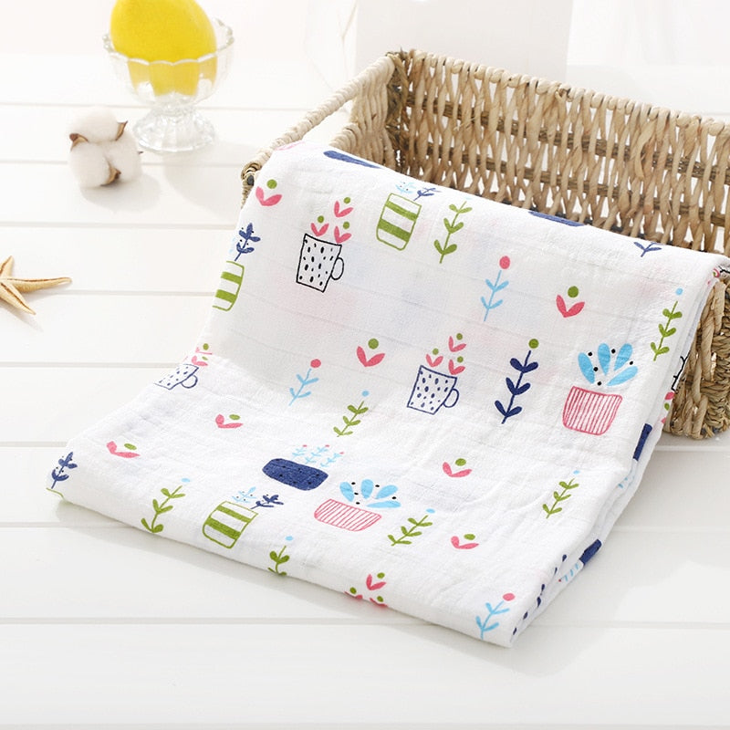 Baby Blanket Bath Towel Bamboo Swaddle Blanket Diaper Gauze Muslin Blanket 120 Baby Blankets Newborn Blanket Swaddle Cotton