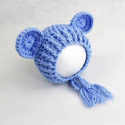 New Arrival Hat Set Plush Stuffed Animals Handmade Plush Toys Knitted Plush Toy Crochet Stuffed Toy Baby Photography Props