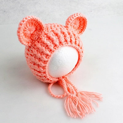 New Arrival Hat Set Plush Stuffed Animals Handmade Plush Toys Knitted Plush Toy Crochet Stuffed Toy Baby Photography Props