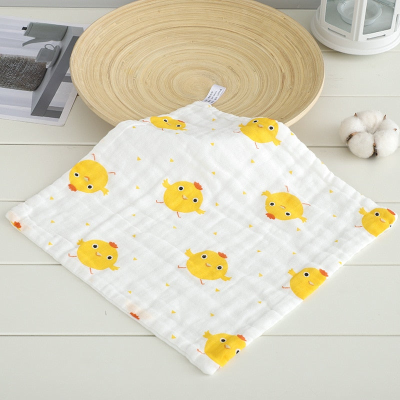 Muslin 6 Layer Cotton Soft Baby Face Towel Handkerchief Bathing Kid Toddler Washcloth Wipe Burp Cloth Newborn Infant Bib Feeding