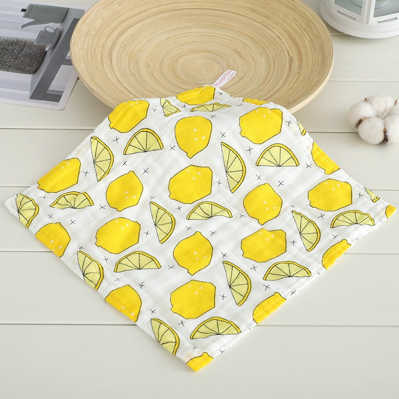 Muslin 6 Layer Cotton Soft Baby Face Towel Handkerchief Bathing Kid Toddler Washcloth Wipe Burp Cloth Newborn Infant Bib Feeding