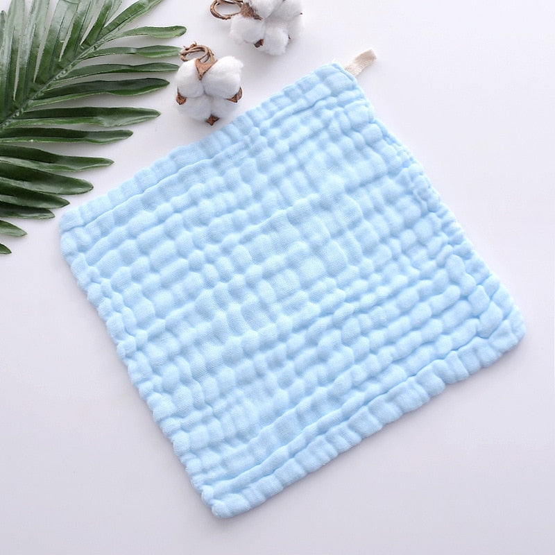 Muslin 6 Layer Cotton Soft Baby Face Towel Handkerchief Bathing Kid Toddler Washcloth Wipe Burp Cloth Newborn Infant Bib Feeding