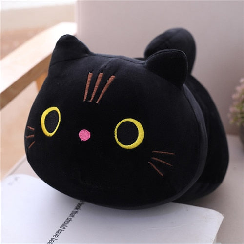 25/100cm Cute Soft Cat Plush Pillow Sofa Cushion Kawaii Plush Toy Stuffed Cartoon Animal Doll for Kids Baby Girls Lovely Gift