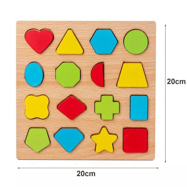 Montessori Wooden Toys for Babies 1 2 3 Years Boy Girl Gift Baby Development Games Wood Puzzle for Kids Educational Learning Toy