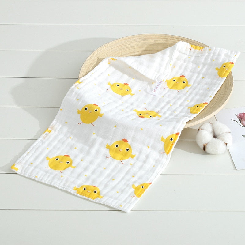 Muslin 6 Layer Cotton Soft Baby Face Towel Handkerchief Bathing Kid Toddler Washcloth Wipe Burp Cloth Newborn Infant Bib Feeding