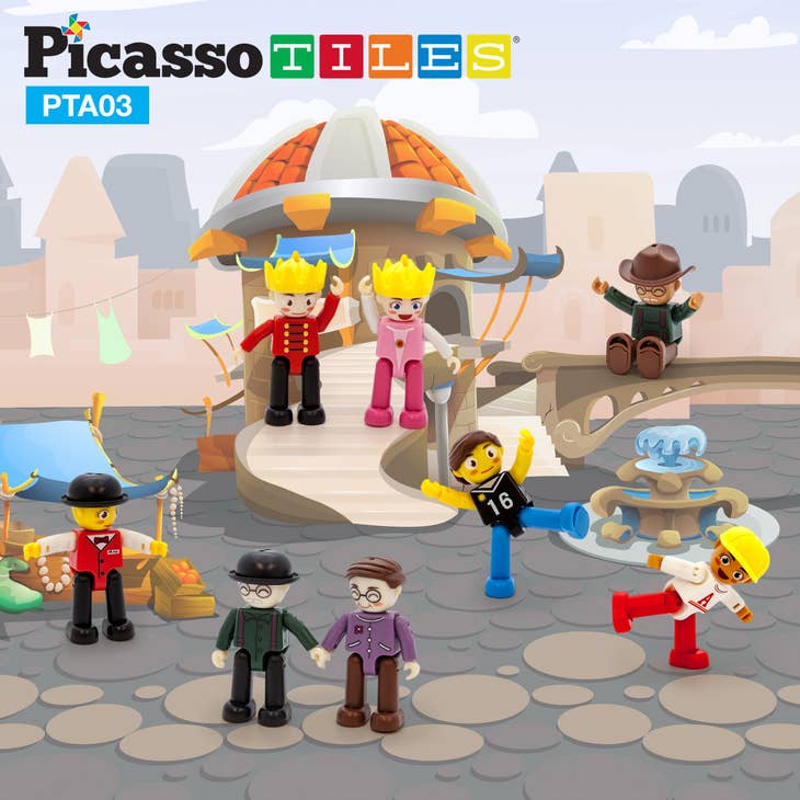 PicassoTiles 8 Piece Character Figure Set