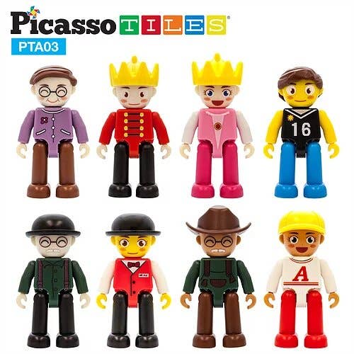 PicassoTiles 8 Piece Character Figure Set